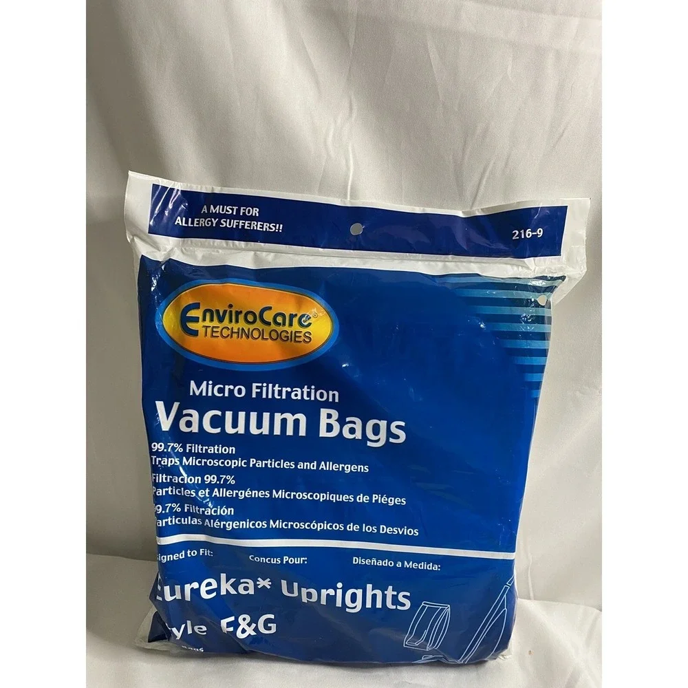 2 Packs EnviroCare Eureka F&G Vacuum Bags 9 Pack Each Type F&G Replacement Bags